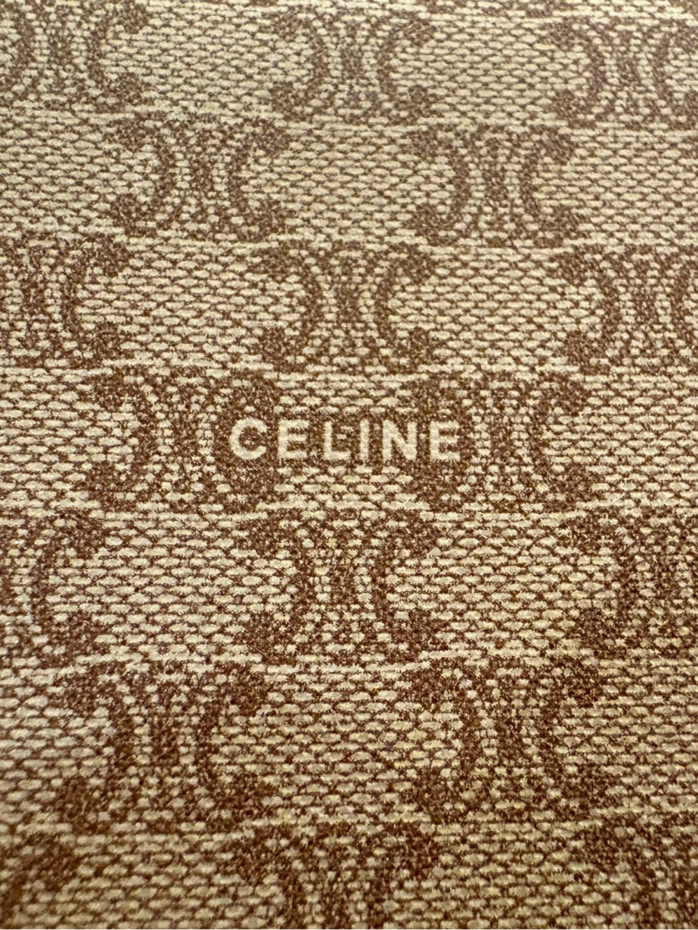 Vintage Celine MacadamMonogram Long Wallet Clutch Tan Leather TriompheMade Italy - Picture 10 of 14